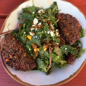 Gluten-free vegan burger from Hopdoddy Burger Bar